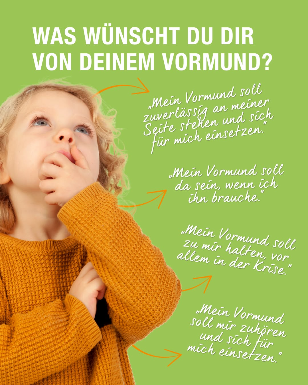 Dieser Alternativtext wurde KI-generiert: Ein kontrastreiches Bild mit einer Person, die nachdenklich in die Ferne blickt. Um die Person herum sind Textzitate in Sprechblasen angeordnet.