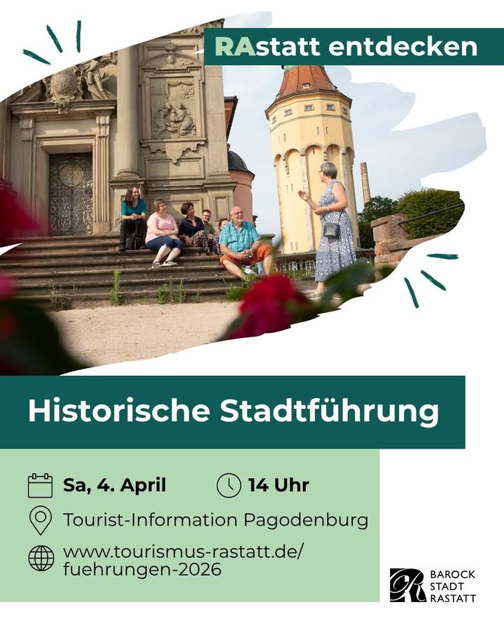 Dieser Alternativtext wurde KI-generiert: Ein farbiges Plakat zeigt ein Gebäude mit einer Treppe, auf der einige Personen stehen oder sitzen. Der Hintergrund ist eine Landschaft mit Bäumen und ein blauer Himmel.