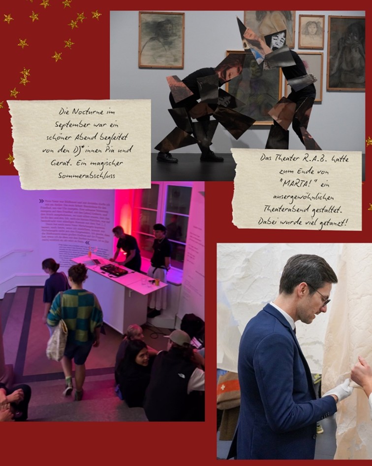 Dieser Alternativtext wurde KI-generiert: Eine Collage aus mehreren Bildern zeigt Innenaufnahmen von einer Veranstaltung. Die Bilder sind unterschiedlich beleuchtet und zeigen Personen in verschiedenen Situationen.