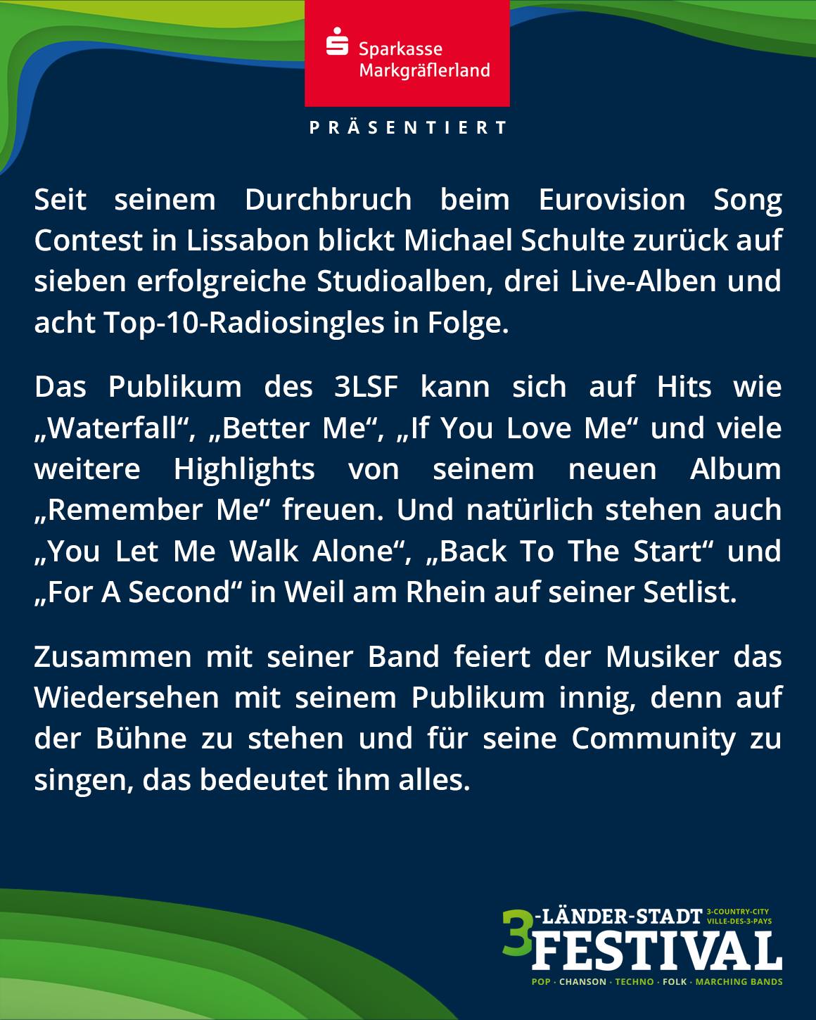 Werbeplakat für ein Festival mit Informationen zum Line-Up, inklusive einer Bank als Sponsor.