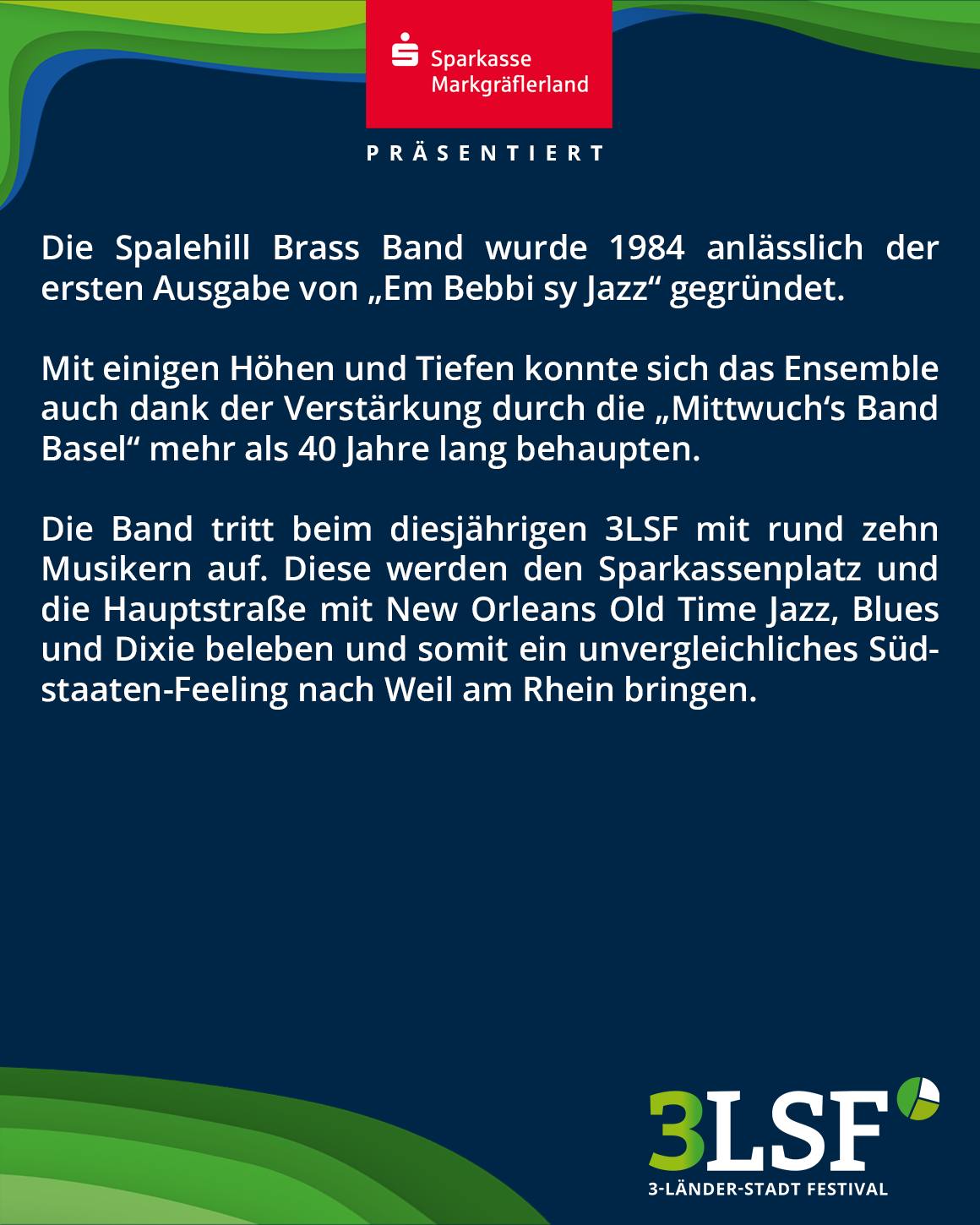 Dieser Alternativtext wurde KI-generiert: Schwarz-weißes Werbeplakat mit Text über ein Musikfestival und ein Brass Band. Das Plakat enthält Logos und Informationen zu Veranstaltungsort und Datum.