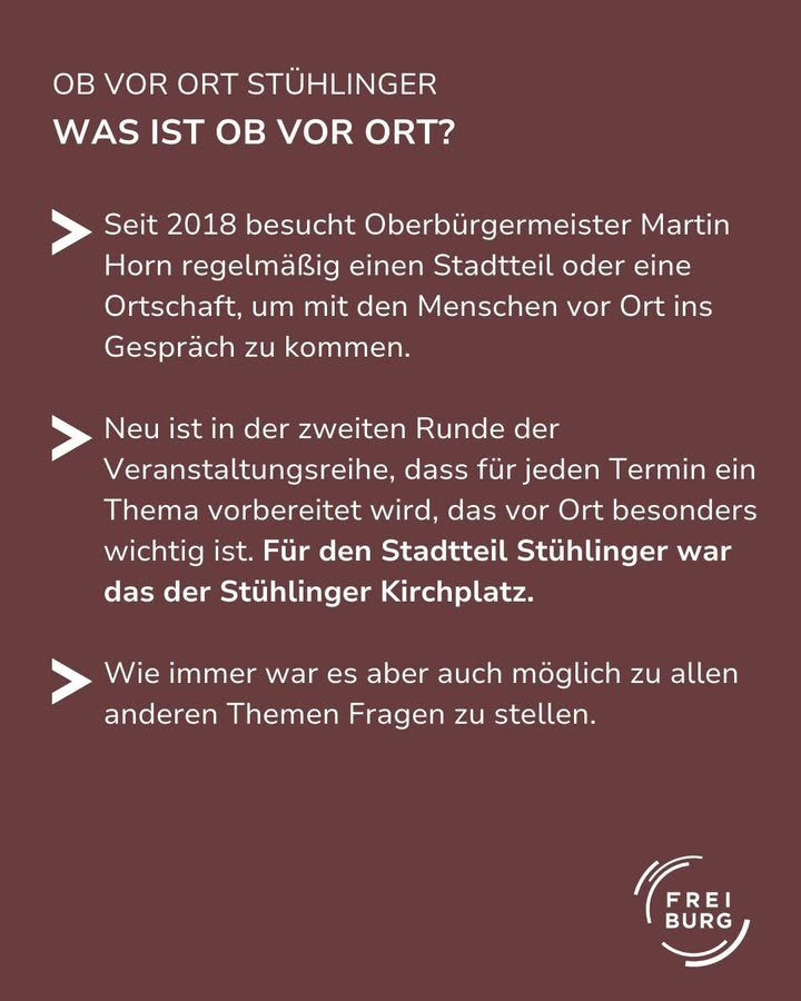 Der Oberbürgermeister besucht regelmäßig Stadtteile und spricht mit den Bürgern.  In der zweiten Runde der Reihe wird für jeden Termin ein Thema vorbereitet.