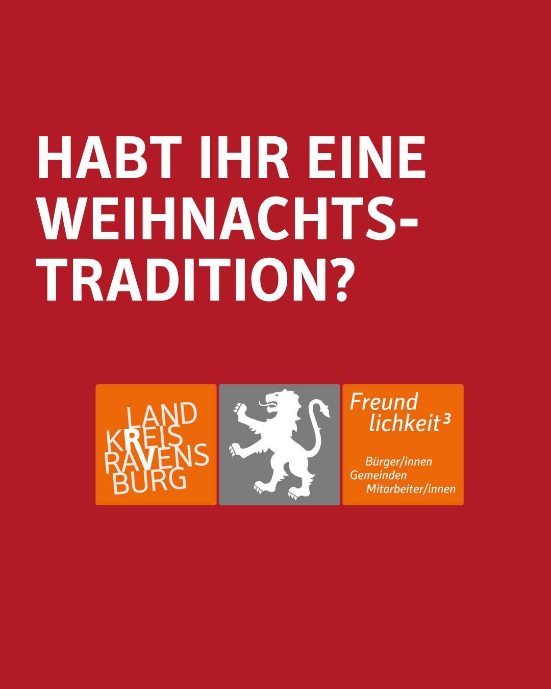Habt ihr eine Weihnachtstradition? Zu sehen ist das Logo des Landkreises.