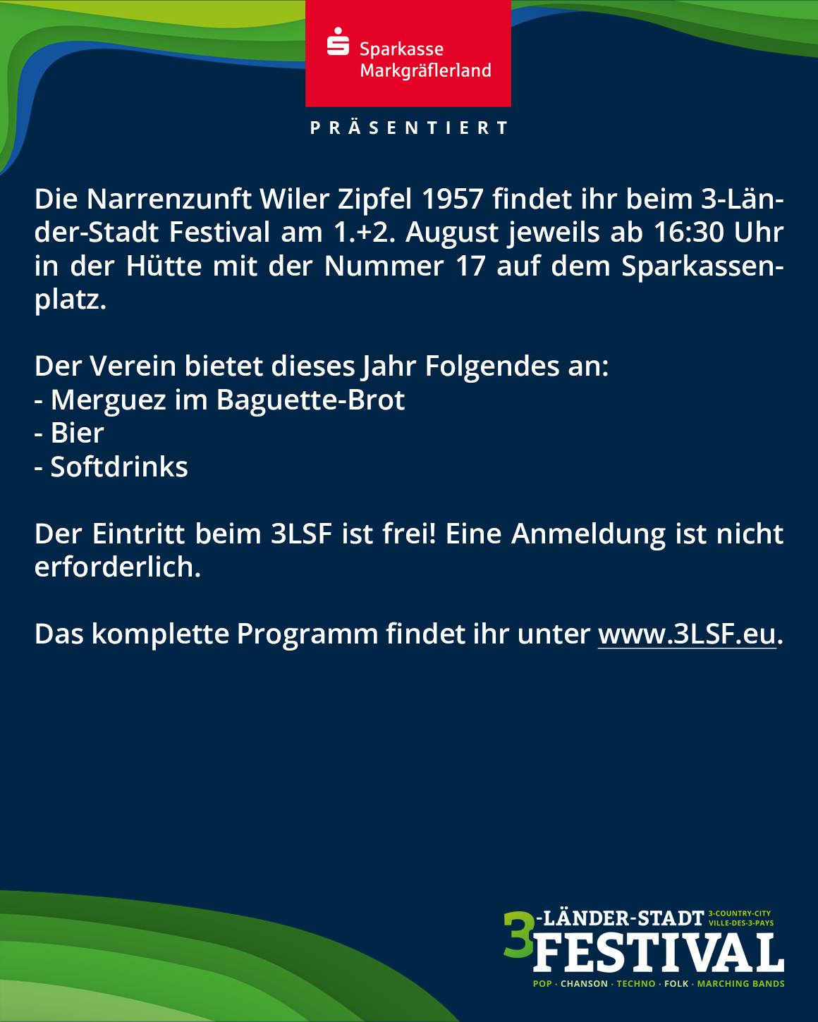 Flyer mit Ankündigung einer Veranstaltung. Der Eintritt ist frei und eine Anmeldung ist nicht erforderlich.