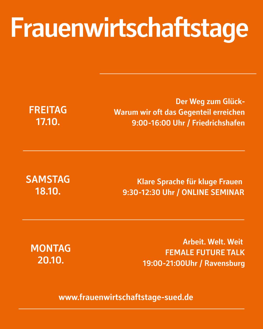Dieser Alternativtext wurde KI-generiert: Ein farbenfrohes Plakat bewirbt eine Veranstaltung mit Terminen und Ortsangaben. Es enthält den Titel und die Tageszeiten der einzelnen Programmpunkte.