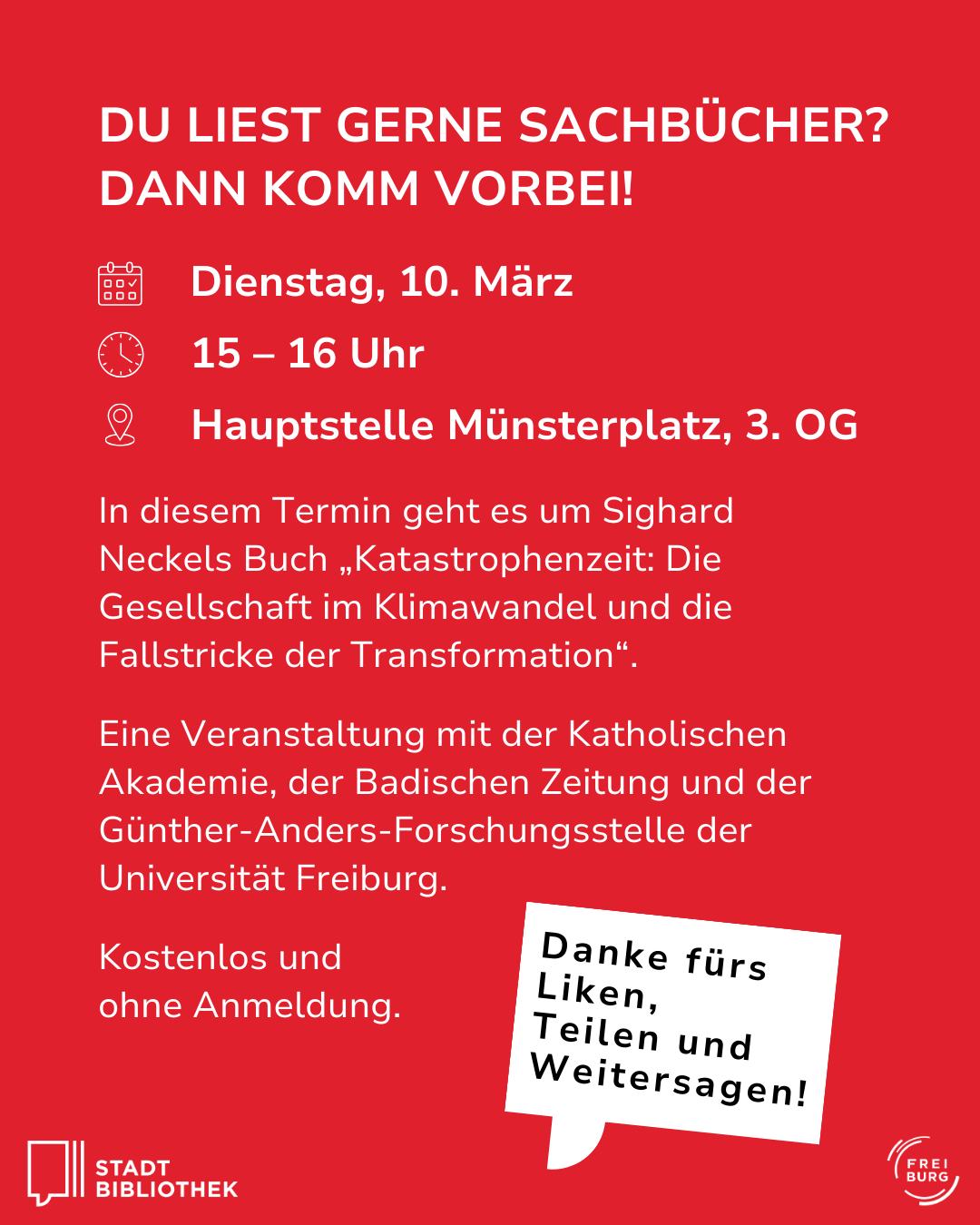 Dieser Alternativtext wurde KI-generiert: Ein farbiges Plakat kündigt eine kostenlose Veranstaltung an. Es enthält Informationen zu Datum, Uhrzeit und Ort sowie eine kurze Beschreibung des Themas.