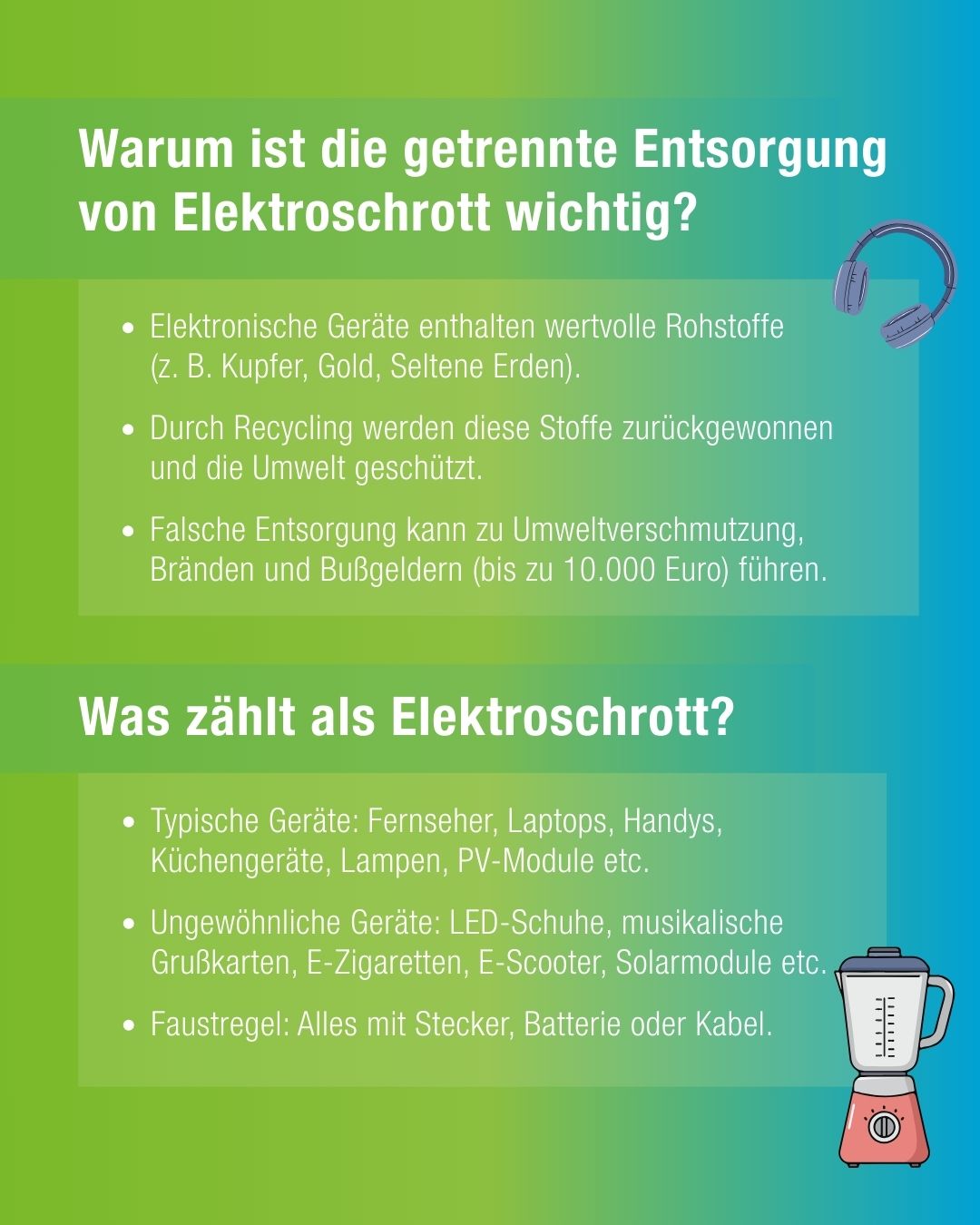 Entsorgung von Elektroschott