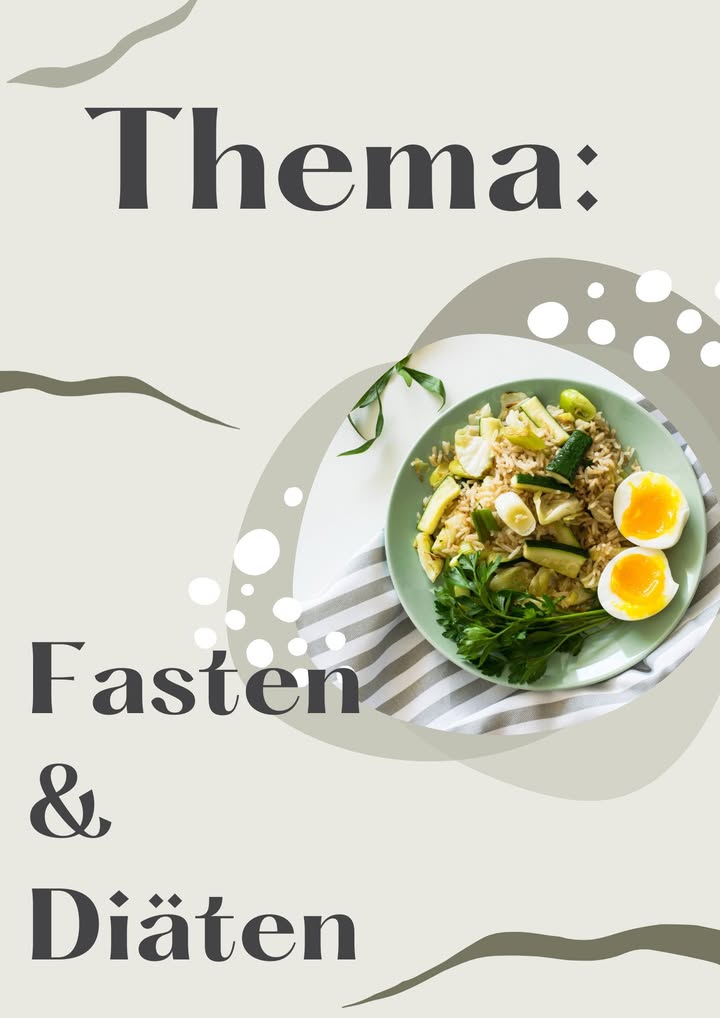 Dieser Alternativtext wurde KI-generiert: Ein Teller mit Reis, Gemüse und Eiern steht im Mittelpunkt des Bildes. Das Bild hat einen hellen Hintergrund mit Text und grafischen Elementen.