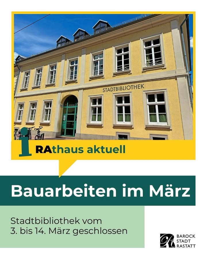 Dieser Alternativtext wurde KI-generiert: Ein helles Gebäude mit mehreren Fenstern und einem Schild. Unter dem Gebäude befindet sich eine Ankündigung, dass eine Bibliothek geschlossen ist.