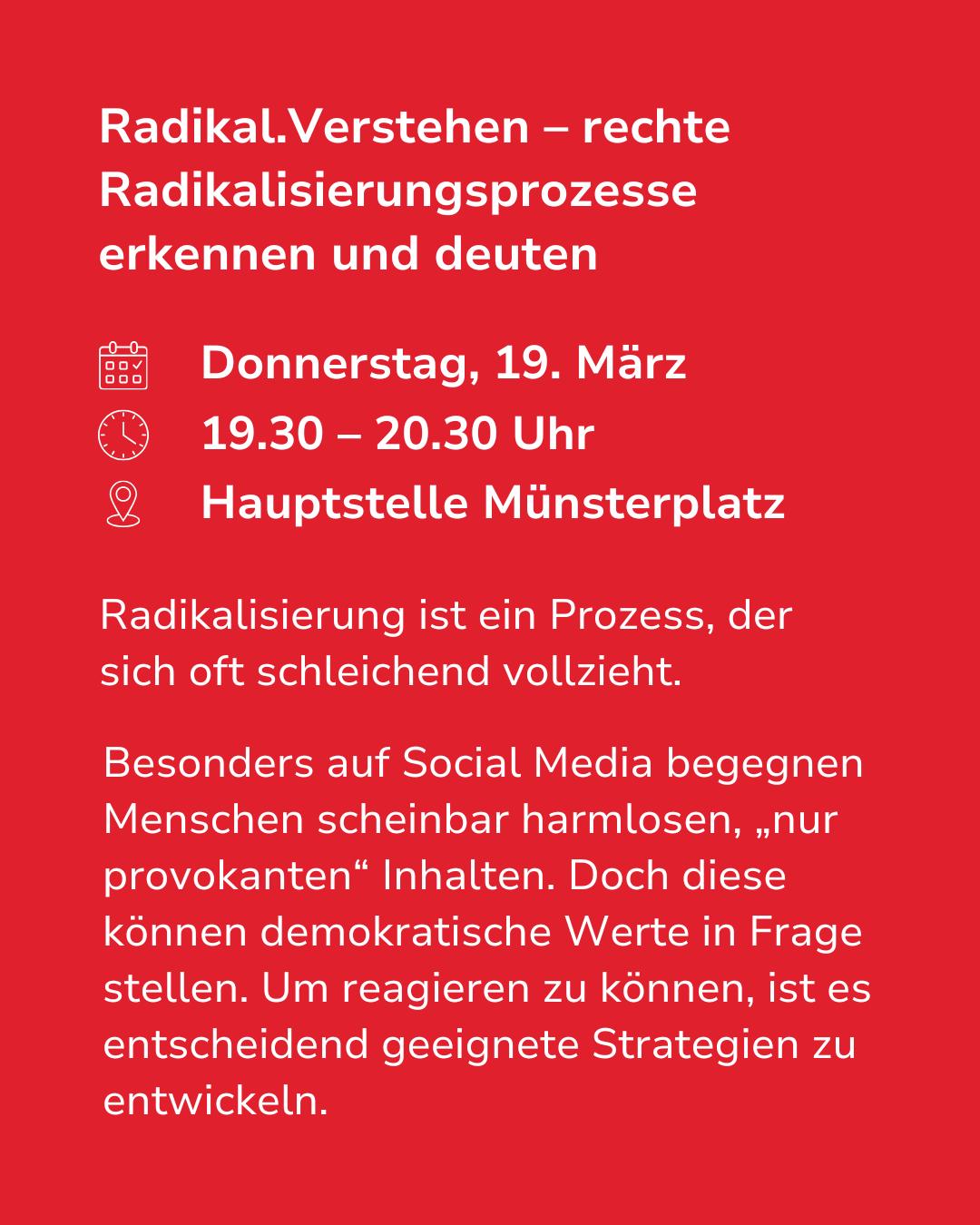 Dieser Alternativtext wurde KI-generiert: Ein Werbeplakat mit Textinformationen zu einer Veranstaltung. Das Plakat ist überwiegend weiß mit schwarzem Text und enthält Angaben zu Datum, Uhrzeit und Ort.