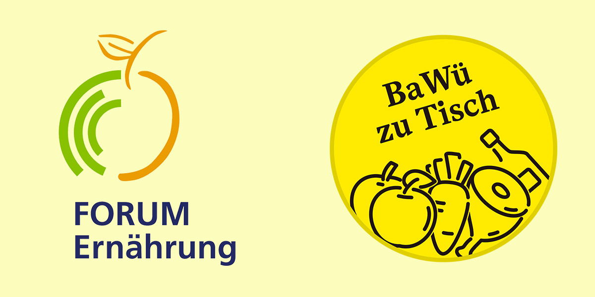 Dieser Alternativtext wurde KI-generiert: Ein gelber Hintergrund mit einem grünen Apfel und Gelb-Orange-Gemüse. Darüber und darunter stehen Schriftzüge in dunkler Schrift.