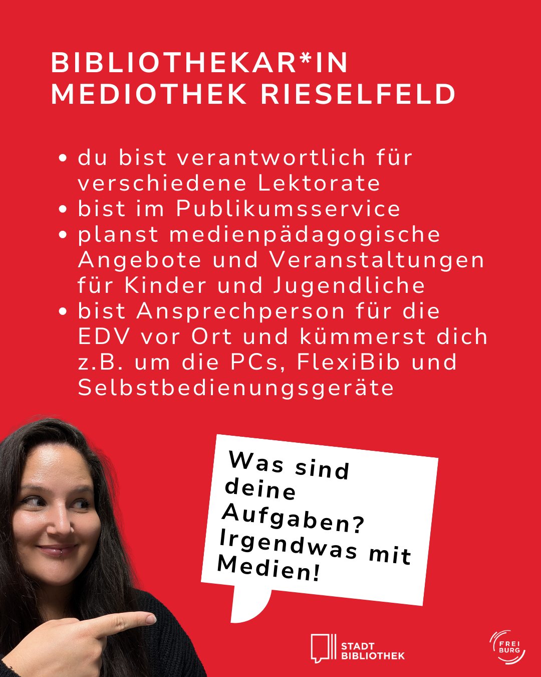Dieser Alternativtext wurde KI-generiert: Schwar-weißes Bild eines Textes mit einer Person im Hintergrund. Der Text beinhaltet Informationen über Verantwortlichkeiten und Aufgabenbereiche, eventuell im Zusammenhang mit einer Bibliothek.
