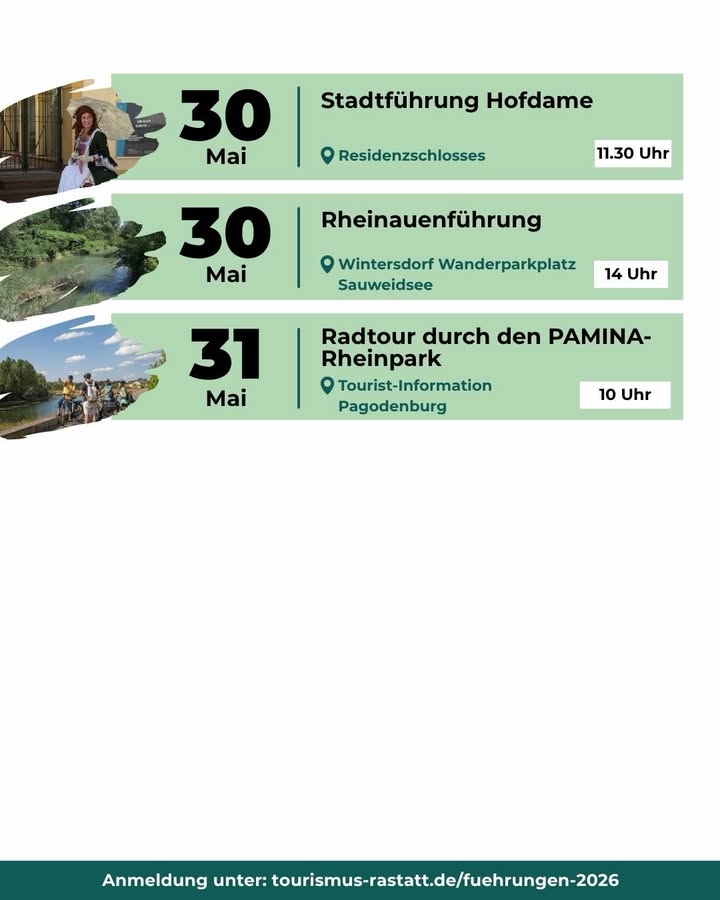 Dieser Alternativtext wurde KI-generiert: Ein farbiges Plakat zeigt Informationen zu Veranstaltungen an verschiedenen Tagen im Mai. Es enthält Datumsangaben, Uhrzeiten und Veranstaltungsorte.